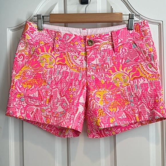 Lilly Pulitzer the callahan short  pink yellow green white blue orange shorts - Picture 1 of 7